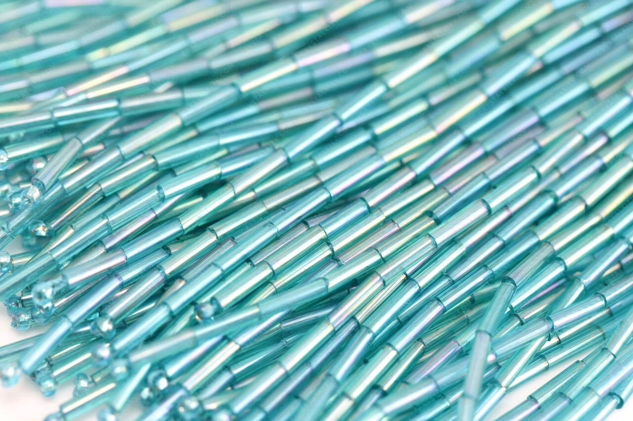 Пучки стекляруса Indicolite AB 6mm прямий